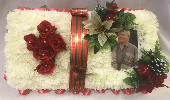 Christmas Open Book Funeral Tribute