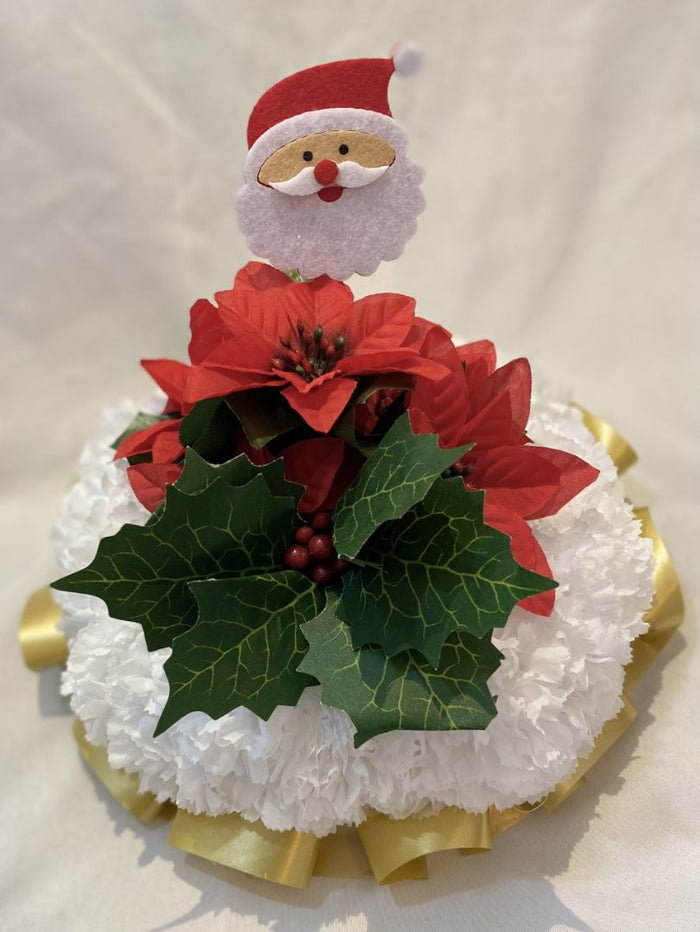 Christmas Classic Posy Pad Funeral Flower Tribute