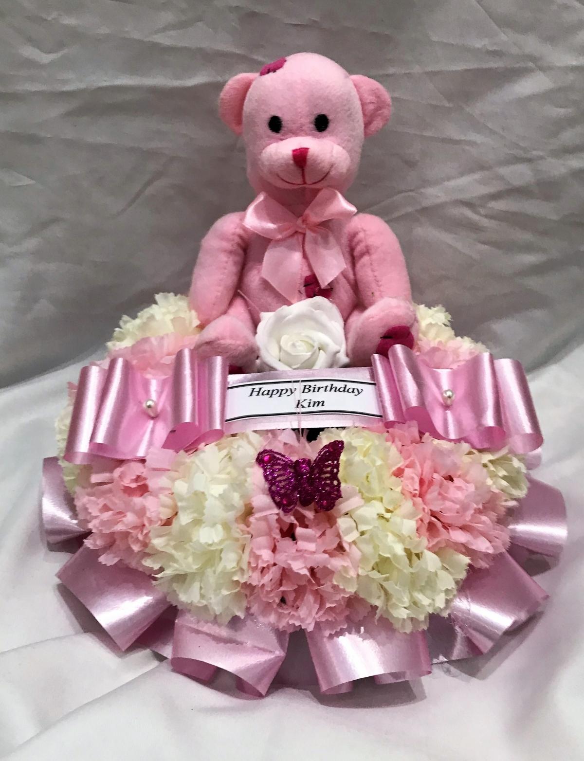 Pink Teddy Wreath Ring Stripe 3