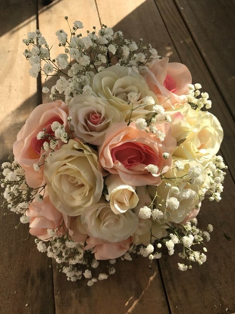 Rachel Round Hand Tie Silk Bridal Bouquet