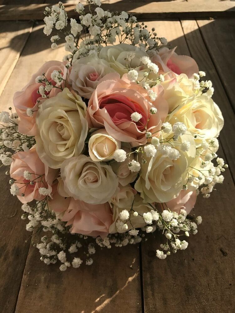 Rachel Round Hand Tie Silk Bridal Bouquet
