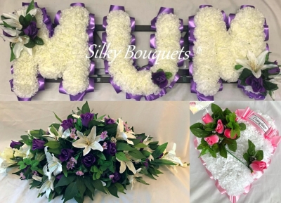 Papá Seda Artificial funeral corona de flores papá 3 homenaje floral carta Memor