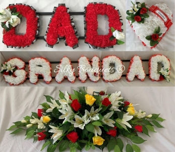 Artificial Flowers Heart Wreath Funeral Tribute Memorial Nan - UK