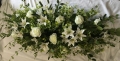 4200 Coffin Spray Funeral Tribute All White Roses Lillies 2