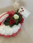Red White Christmas Wreath Ring 2 1