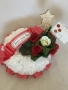 Red White Christmas Wreath Ring 2 2