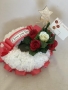 Red White Christmas Wreath Ring 2 3
