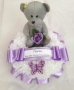 Teddy Bear Wreth Ring Funeral Tribute Lilac 2