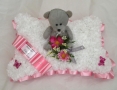 Teddy Pillow Bear Funeral Flower Tribute