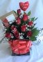 Bouquet Box Red Rose Black