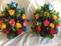 Flowerpot Pair Grave Pots Rainbow 2