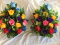 Flowerpot Pair Grave Pots Rainbow 3