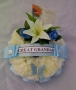 Baby Blue Funeral Wreath Ring