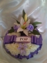 Wreath Funeral Tribute Lilac Cream Cluster