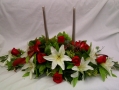 Spray Funeral Tribute Xmas Red White Green 7