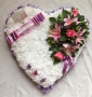 3200 Large Heart Funeral Tribute Pink Lilac
