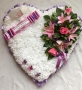 3200 Large Heart Funeral Tribute Pink Lilac