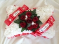 3600 Double Sash Pillow Funeral Flower Tribute Close