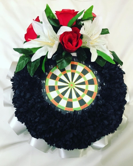 5800 Dartboard Posy Pad Funeral Tribute 1