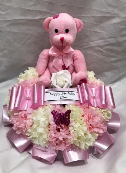 Pink Teddy Wreath Ring Stripe 2