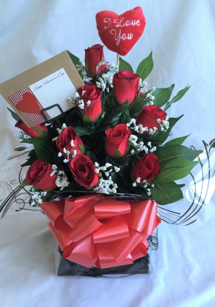 Bouquet Box Red Rose Black