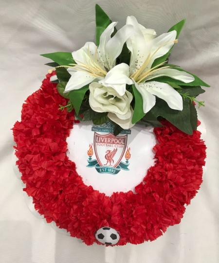Football Shirt Silk Funeral Flower Artificial Wreath England Memorial Tribute 