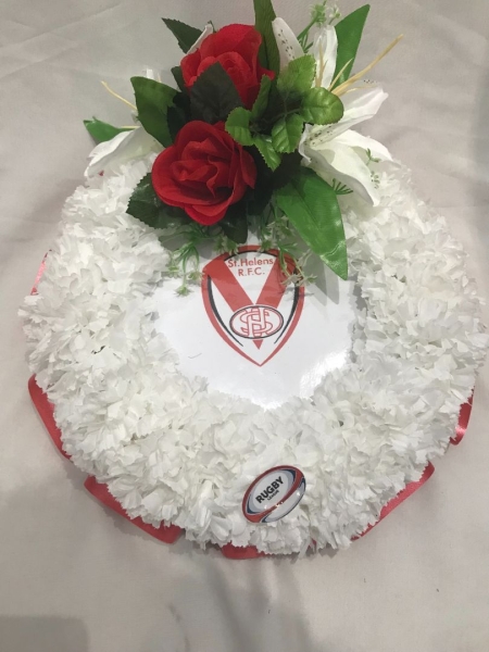 FOOTBALL SHIRT TRIBUTE ARTIFICIAL SILK FUNERAL FLOWERS ANY TEAM 