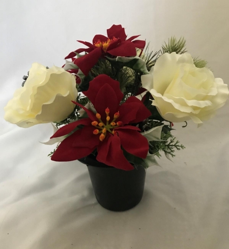 Crem Pot Cream Rose Xmas 1