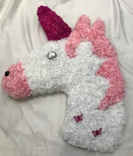 Unicorn Funeral Tribute Children Pink Two