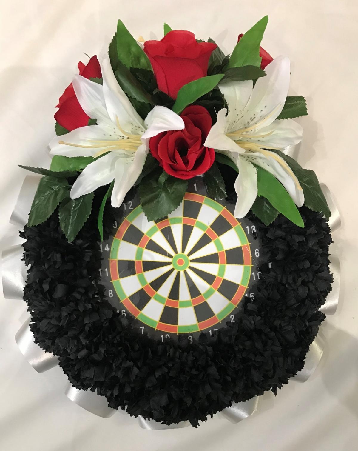 5800 Dartboard Posy Pad Funeral Tribute 2