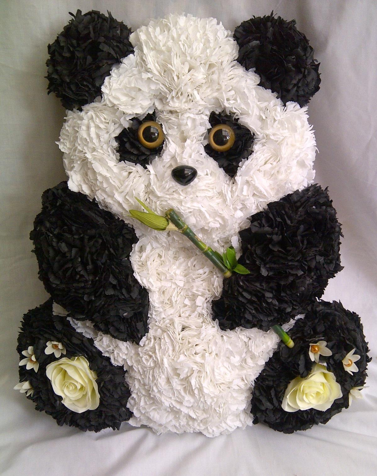 Panda Silk Funeral Flower 2