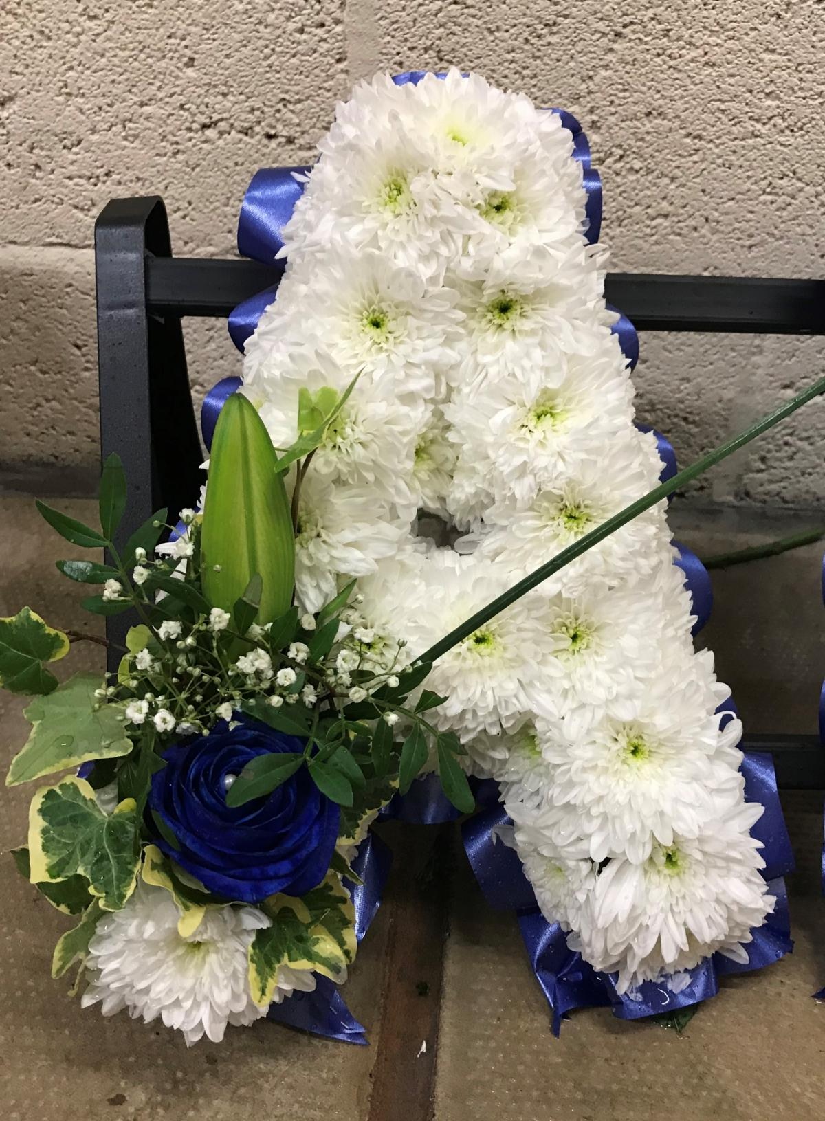 Single Letter Fresh Funeral Tribute