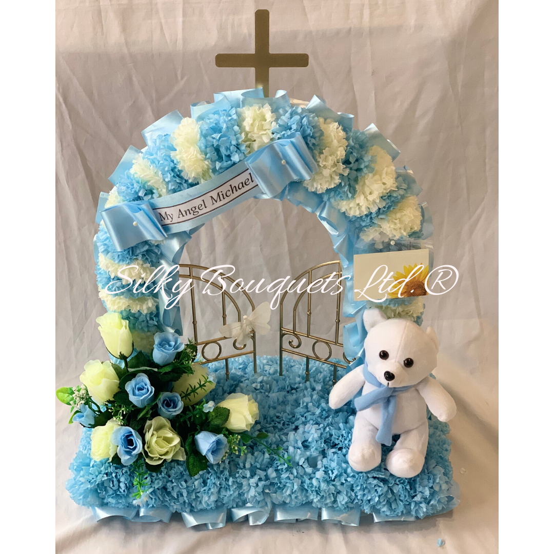 Blue Striped Gates Teddy Bear