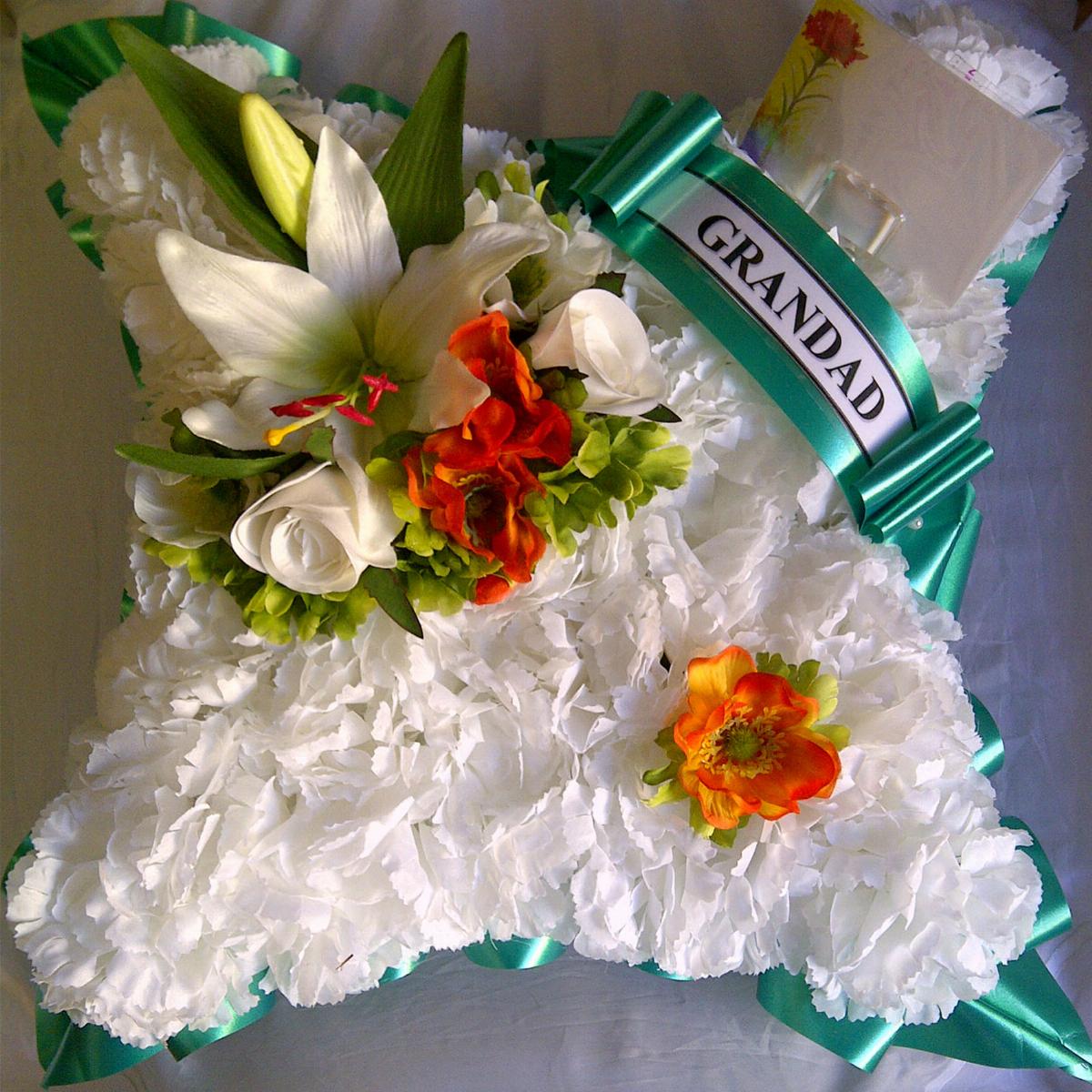 Cushion Green White And Orange