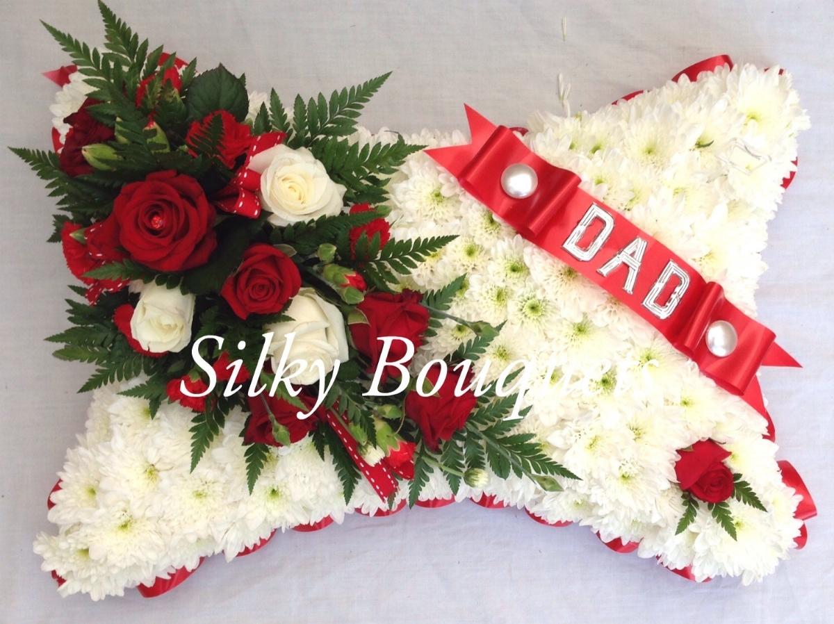 Chrysanthemum Pillow Tribute Funeral Memorial