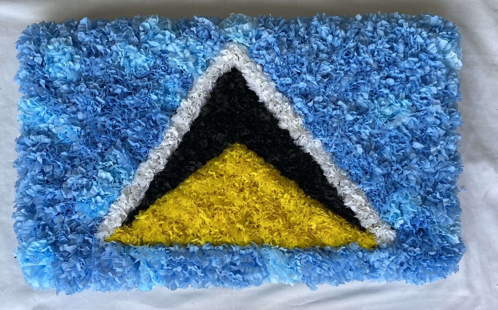 Bespoke Flag Tribute Saint Lucia Funeral Flower | Silky Bouquets