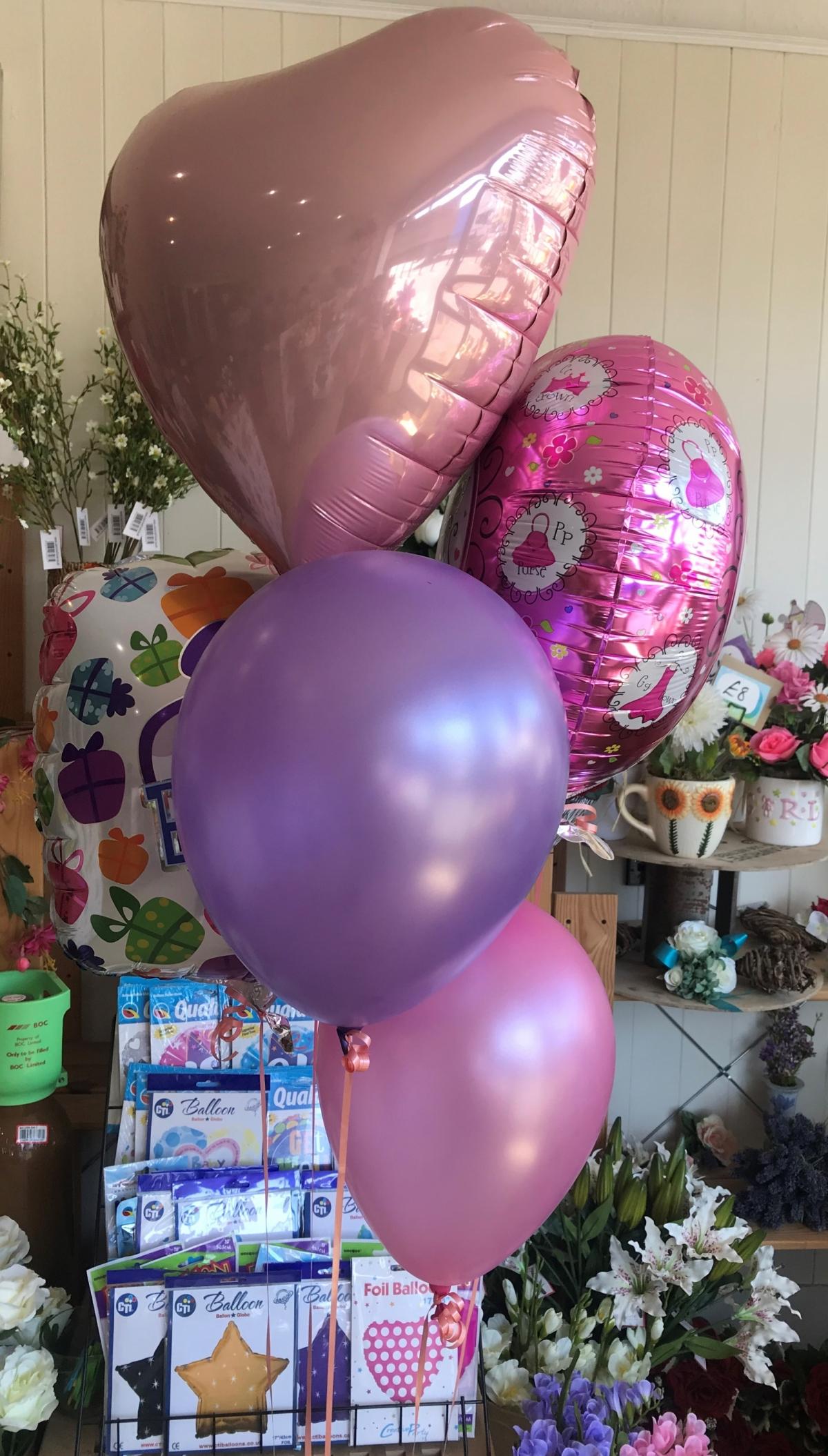 Balloon Cluster Birthday Pink